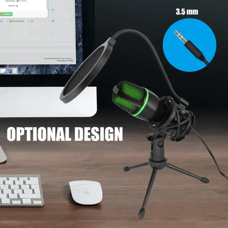 Microfono a condensatore USB professionale per PC, laptop, streaming, videogiochi, YouTube, podcast e voci - Immagine di 5